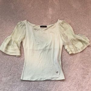 Roberto Cavalli flutter sleeve top